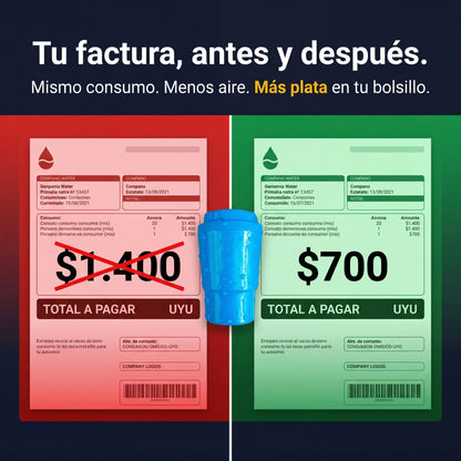 Válvula Bloqueadora de Aire — Ahorrá Hasta 50% en tu Factura de OSE