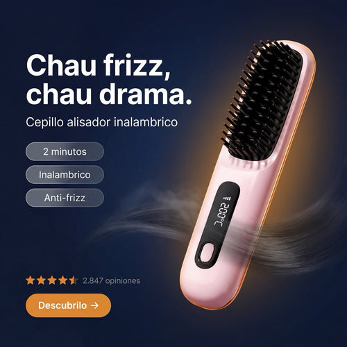 LisoFlash Inalámbrico — Cepillo Alisador Portátil