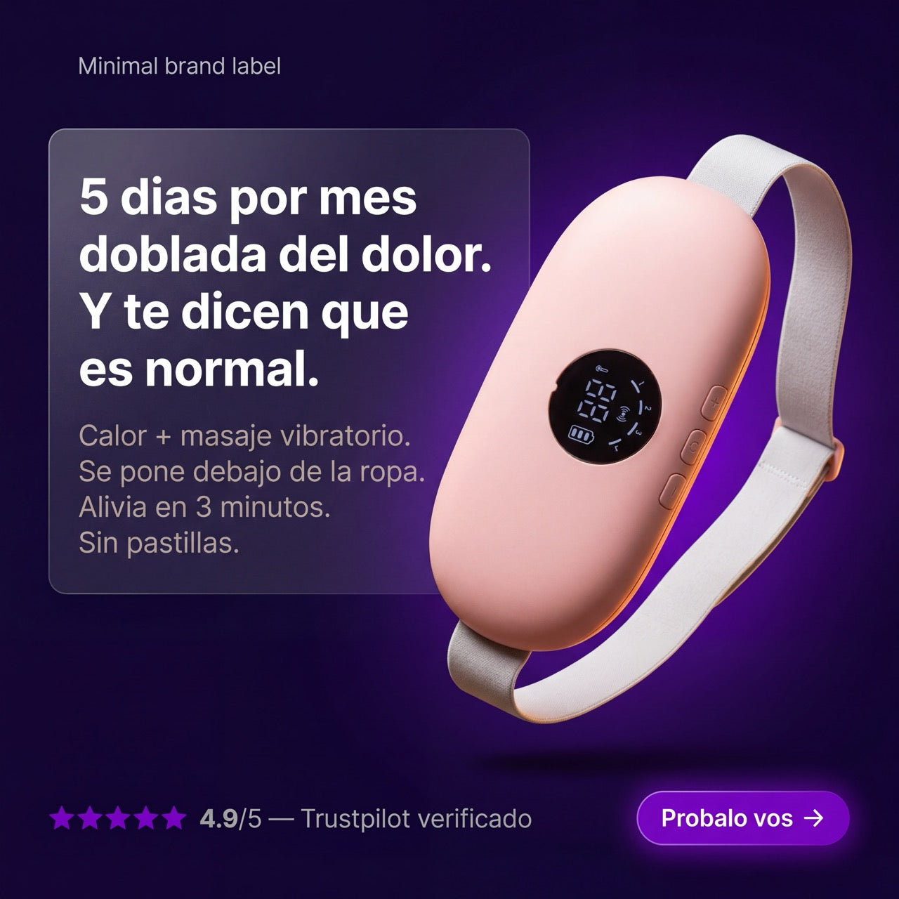 Aliviador Menstrual — Calor + Masaje Portátil