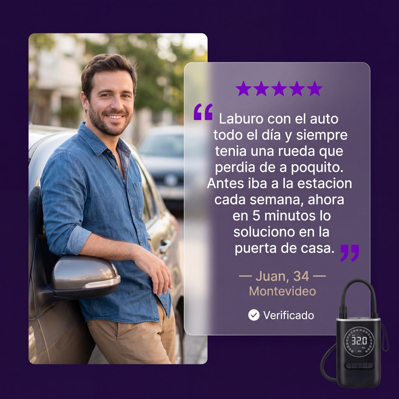 InflaYa — Mini Compresor Digital Portátil
