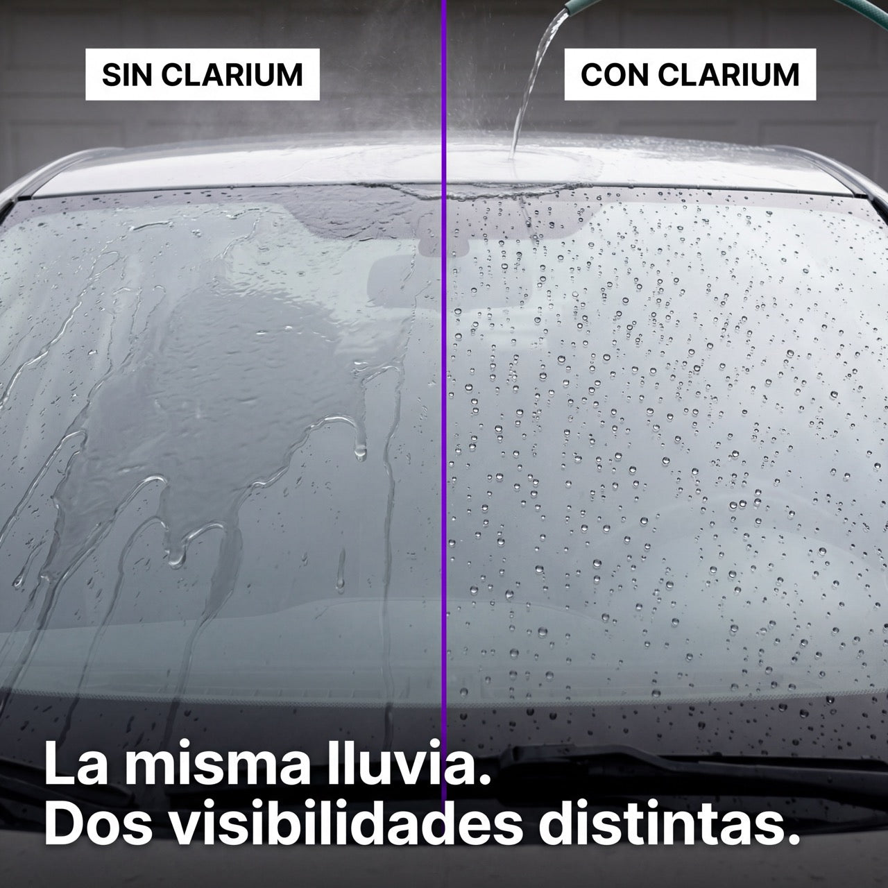 Clarium™ Revitalizador Hidrorepelente — Visibilidad Clara Bajo Lluvia